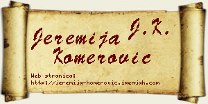 Jeremija Komerović vizit kartica